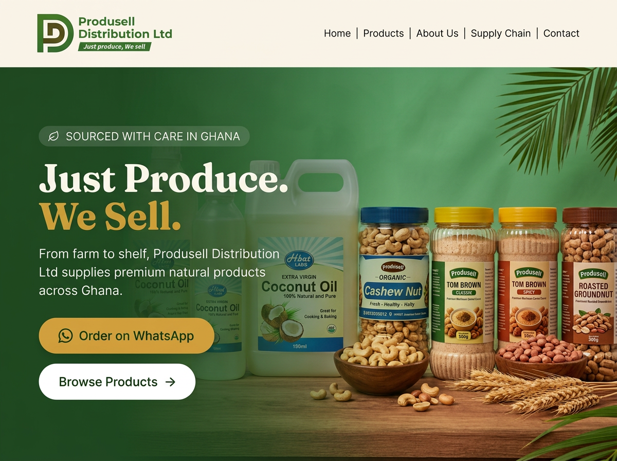 Produsell Distribution website